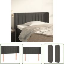 Qonovt - The Living Store Tête de lit avec oreilles Gris foncé 103x16x78/88 cm Velours - Tête De Lit - Tête De Lit Velours - Literie - Meuble Chambre