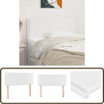 Tête de lit Blanc 80x5x78/88 cm Similicuir - Tête De Lit - Tête De Lit Blanche - Literie - Meuble De Chambre - Décoration Chambre