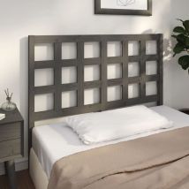 Jinlefu - Tête de lit Style Scandinave pour chambre à coucher Gris 125,5x4x100 cm Bois massif de pin vidaXL