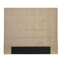Usinestreet - Tête de lit capitonnée en tissu megan - Beige, Largeur - 160 cm