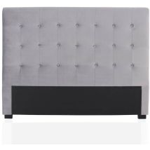 Intensedeco - Tête de lit capitonnée Premium Velours 180cm Gris Argent