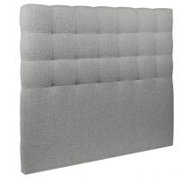 Visiodirect - Tête de lit capitonnée view en tissu haute qualité coloris gris - largeur 90 x longueur 105 cm
