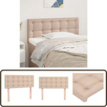 Tête de lit Cappuccino 100x5x78/88 cm Similicuir - Tête De Lit - Tête De Lit Capitonnée - Tête De Lit Moderne - Tête De Lit Élégante - Tête De Lit