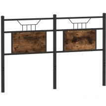 Tête de lit chêne fumé 150 cm bois d'ingénierie et acier Vidaxl