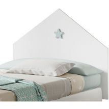 Tête de lit enfant, coloris blanc - Hauteur 80 x Longueur 100 x Profondeur 1.6 cm Pegane