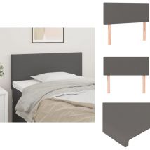 Tête de lit Gris 80x5x78/88 cm Similicuir - Tête De Lit - Tête De Lit Rembourrée - Tête De Lit Moderne - Tête De Lit Grise - Literie
