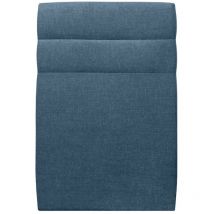 Sommeil De Plomb - Tete de lit Lignes Tissu Bleu l 90 cm - Ep 10 cm rembourré