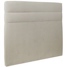 Sommeil De Plomb - Tete de lit Lignes Velours Taupe l 140 cm - Ep 10 cm rembourré