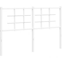 Tête de lit métal blanc 140 cm