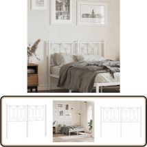 Tête de lit métal blanc 120 cm - Tête De Lit - Lit Double - Têtière De Lit - Meubles De Chambre - Literie