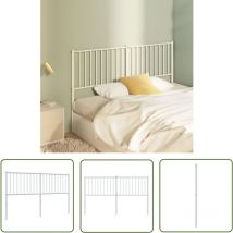 Ybyric - The Living Store Tête de lit métal blanc 160 cm - Tête De Lit - Lit Double - Tête De Lit En Métal - Tête De Lit Blanche - Meuble Chambre