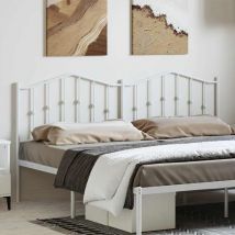 Tête de lit métal blanc 180 cm
