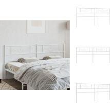 Tête de lit métal blanc 180 cm - Tête De Lit - Literie - Meuble De Chambre - Literie Blanche - Têtière De Lit