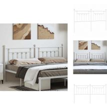 Tête de lit métal blanc 180 cm - Tête De Lit - Tête De Lit Blanche - Tête De Lit Métal - Literie - Meuble De Chambre