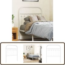 Tête de lit métal blanc 75 cm - Tête De Lit - Literie - Meuble De Chambre - Tête De Lit Blanche - Tête De Lit Métal