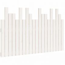Lafomukea - Tête de lit murale Blanc 127,5x3x80 cm Bois massif de pin