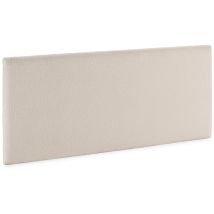 Vs Venta-stock – Tête De Lit Niebla 160x60 Cm – Tissu Imitation Peau De Mouton Beige – Structure Rigide En Mdf – Rembourrage Mousse Hr
