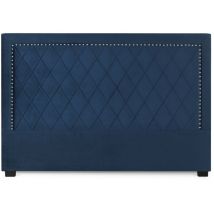 Intensedeco - Tête de lit Nolwen Velours Bleu Foncé 180cm