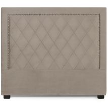 Intensedeco - Tête de lit Nolwen Velours Taupe 140cm