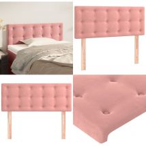 Tête de lit Rose 100x5x78/88 cm Velours - Tête De Lit - Literie - Meuble Chambre - Décoration Chambre - Velours - Home & Living
