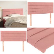 Tête de lit Rose 80x5x78/88 cm Velours - Tête De Lit - Literie - Meuble De Chambre - Décoration Chambre - Velours - Home & Living