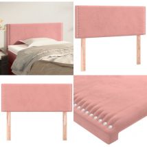 Tête de lit Rose 90x5x78/88 cm Velours - Tête De Lit - Literie - Meuble De Chambre - Décoration Chambre - Velours - Home & Living