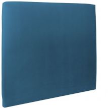 Sommeil De Plomb - Tete de lit Tapissée Velours Bleu l 140 cm - Ep 10 cm rembourré