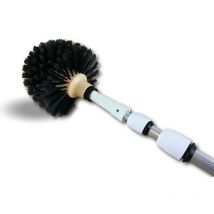 Kibros - Tête de loup balai brosse boule Manche télescopique aluminium - Quantité x 1 - Tête de loup pro manché 3,8 m