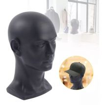 Senderpick - Tête de modèle masculin en pvc Tête de perruque Tête de mannequin Chapeaux Lunettes Noir