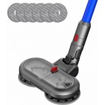 Tête de Vadrouille Electrique pour Aspirateur Dyson V15 V11 V10 V7 V8, Accessoire de Brosse Dyson avec réservoir d'eau Amovible, 6 Vadrouilles