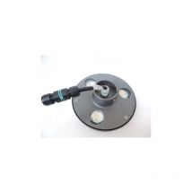 Prisma - Tête led 20W ronde ø 208mm anthracite 3000K 1080lm pour borne ou mat ø 60mm extérieur avec connectique IP65 pado 304093