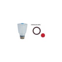 Tête universelle avec croisillons – Dimension 12x17 mm – Métal chromé – Filetage plomberie, Largeur, Longueur, Configuration raccord