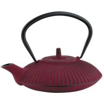 Tetera de hierro fundido rojo de 0,8l