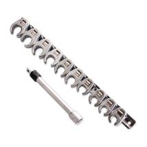 Tetes de cles a tuyauter crowfoot 12 pans - de 10 à 19