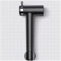 Lot de 1 têtes de pulvérisation pour bidet à main en acier inoxydable pour salle de bain et nettoyage de la cuisine et des toilettes (noir)