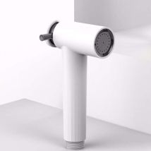 Lot de 1 têtes de pulvérisation pour bidet à main en acier inoxydable pour salle de bain et nettoyage de la cuisine et des toilettes (blanc)