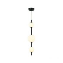 Tetovo led Lampada a Sospensione a Soffitto 12W 3000K Vetro, Nero