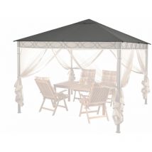 Tetto di ricambio per Gazebo da giardino 3x3m Grigio