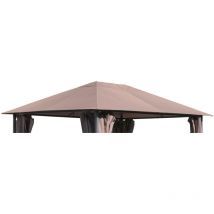 Tetto di ricambio per gazebo da giardino 3x4m Grigio beige