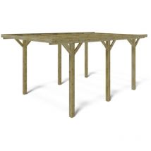 Tettoia posto auto coperto in legno 3,04x5,12 m - 15,56 m2 - CAR10