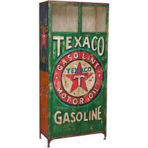 Texaco Werkstattschrank aus handbemaltem Eisen
