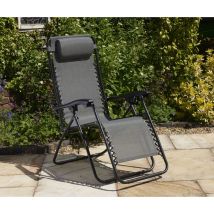 Textaline Relaxer Chair - L110 x W65 x H165 cm - Grey