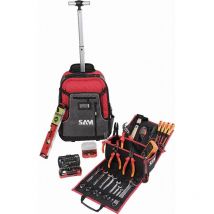 Textiler Rucksack 40L mit Elektriker Zusammensetzung 111 Werkzeuge Sam Outillage CP-ELEC2