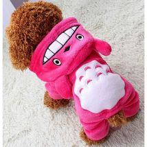 Chiot chien vetements de compagnie sweat chemise chaude manteau d'automne manteau d'automne chien habillement de mode jumpsuit. rose. xxl