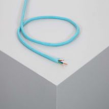 EFECTOLED Textilkabel Blau 2 m – 1,5 mm² – 3 x 0,75 mm² – Ø6 mm – 3 Jahre Garantie