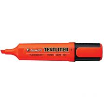 Luxor - Textliter Flat Highlighter c/w Clip Orange (Pack-10)