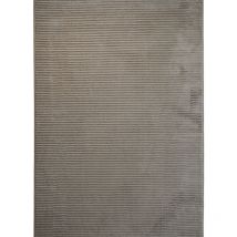 Thedecofactory - textura lignes - Tapis moderne motifs lignes beige foncé 120x170