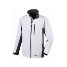 Softshell-Jacke skagen weiß/grau 94% Poly, 6% Elast. 4144 Gr. 4XL - Texxor