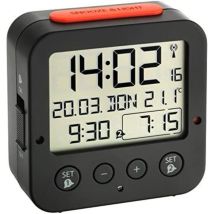 Tfa Dostmann - Réveil 60.2528.01 Radiopiloté(e) Noir Heures De Réveil 2