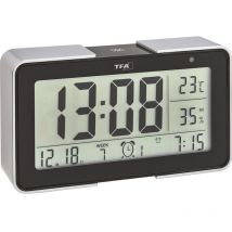 Tfa Dostmann - 60.2540.01 Funk Wecker Schwarz, Silber Alarmzeiten 3